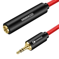 6 5mm female to 3 5mm male audio cable for amplifier console guitar recording adapter 6 5mm trs 14 female to 3 5mm male cable