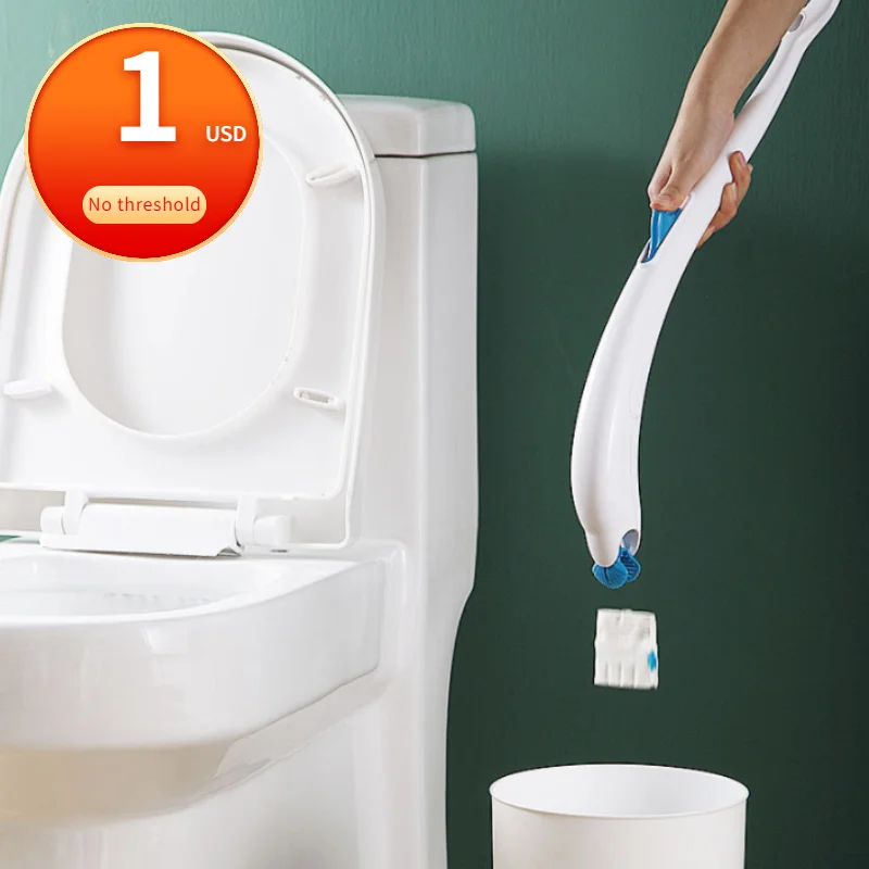 

Creative Japanese Dolphin Toilet Brush with Detergent Household Toilet Disposable Toilet Brush Set Household Cleaning Tools