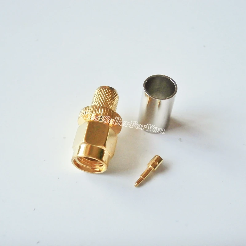 10 шт. Вилочная часть разъема SMA Мужской pin обжимные клещи для RG 8X LMR240 RG8X