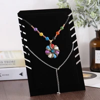 new arrival velvet linen necklace bust jewelry pendant necklace bracelet display holder jewellery rack show 4 options model
