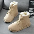 Женские ботинки, теплые плюшевые зимние ботинки из искусственной замши, зимняя обувь, женские классические зимние ботинки Botines для женщин, женские ботильоны