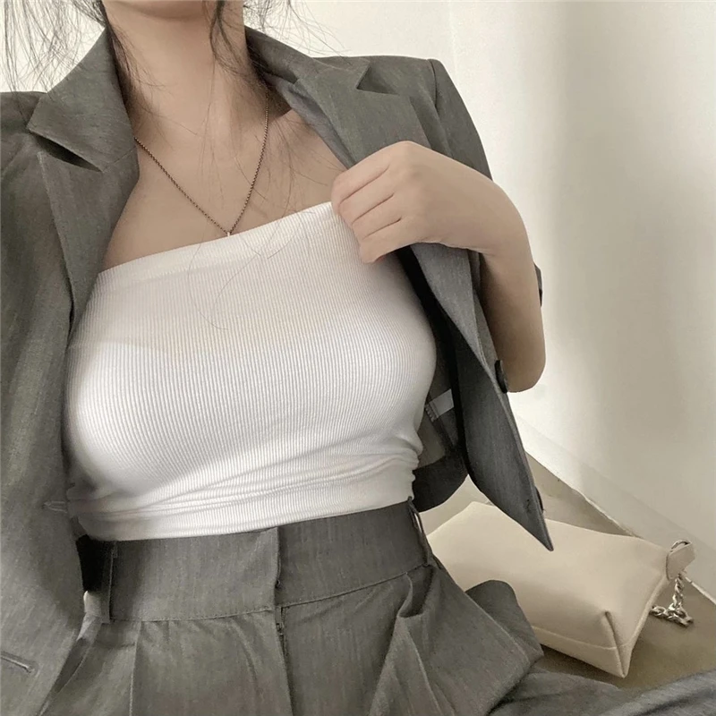 

Women Sets 2021 Summer Korean Chic Ladies Temperament Lapel Two Button Short Blazer High Waist Straight Casual Trousers