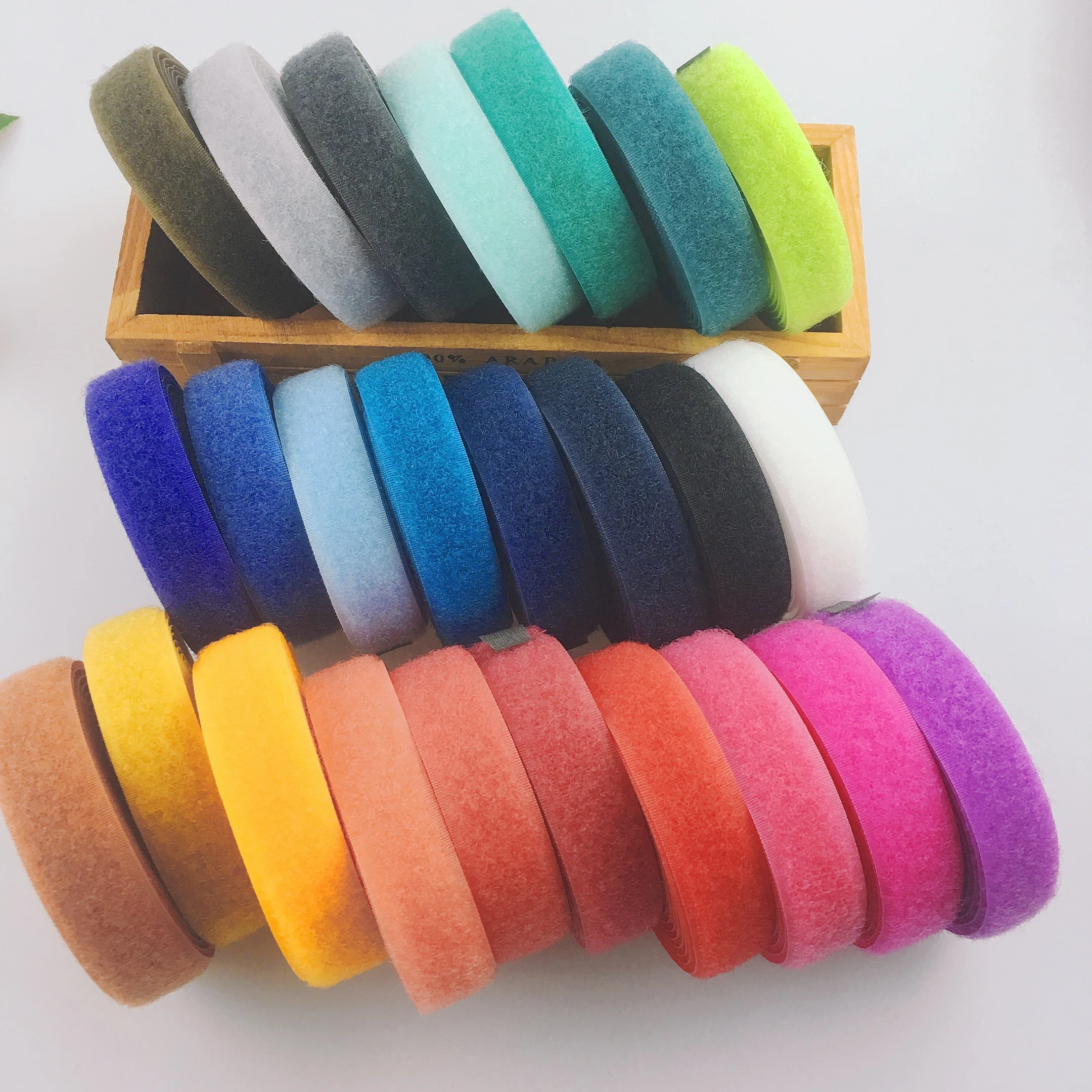 20 мм 2 метра пара Красочные velcros клейкая наклейка крючок и петля застежка цветная