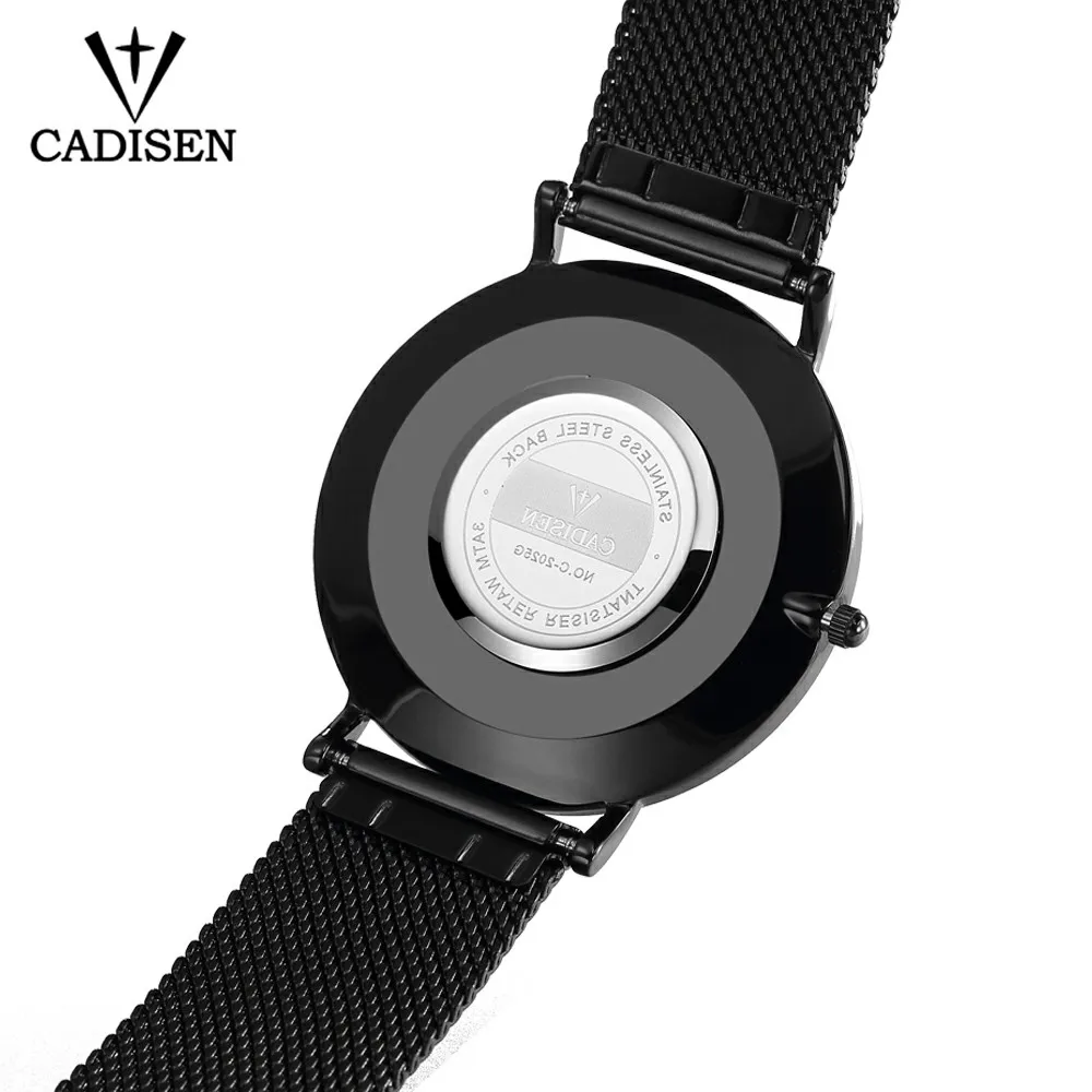 CADISEN мужские часы ультра тонкие простые модные деловые кварцевые для отдыха