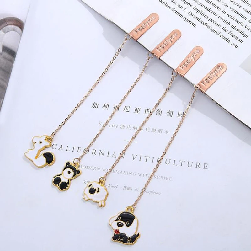 1 шт. каваи животные мишка собака овца белка металлическая подвеска вкладка книга