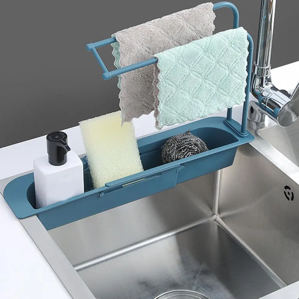 

Telescopic Sink Storage Tray Rack Holder Expandable Drain Basket Shelf Jewelry Shelf Holder Wall organizer shelves Accessories
