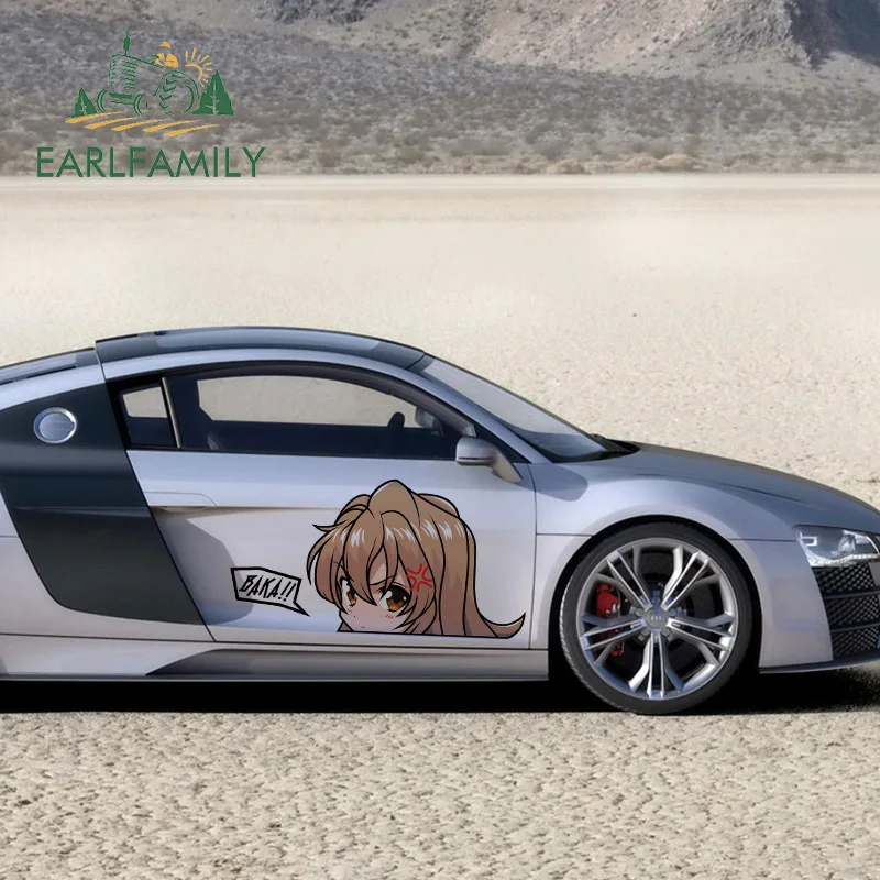 EARLFAMILY 43 см x 22 5 мультяшная наклейка на кузов автомобиля для Taiga Baka Peeker отличная