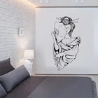 Наклейка на стену для салона красоты, Виниловая наклейка с девушкой-гейшей, плакат, японский художественный портрет, украшение для спальни, гостиной, дома