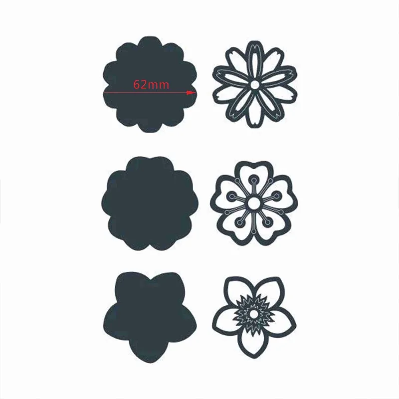 

3 Tiny Flowers Metal Cutting Dies Flower Decorations Die Cut For Card Making DIY Decoration New 2019 Embossed Crafts Cards