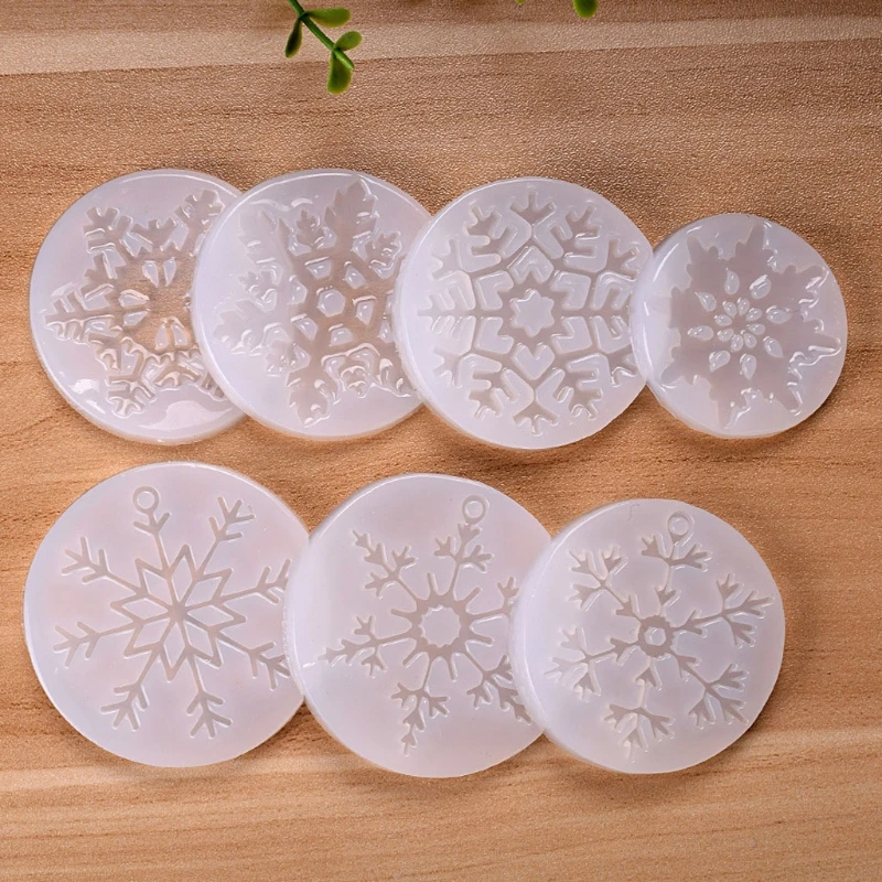 

11Pcs Snowflake Resin Molds Snowflake Pendant Silicone Casting Molds Epoxy Resin Christmas Props Decorations DIY Crafts #17