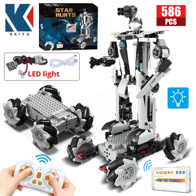 KAIYU 586 шт. 4WD звезда технического будущего робот приложение дистанционное