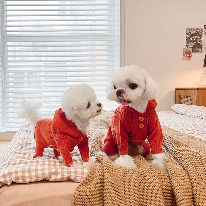 

Winter Dog Jumpsuit Sweater Coat Pomeranian Terrier Maltese Clothes Puppy Small Dog Costume Chihuahua Yorkshire Poodle Clothing