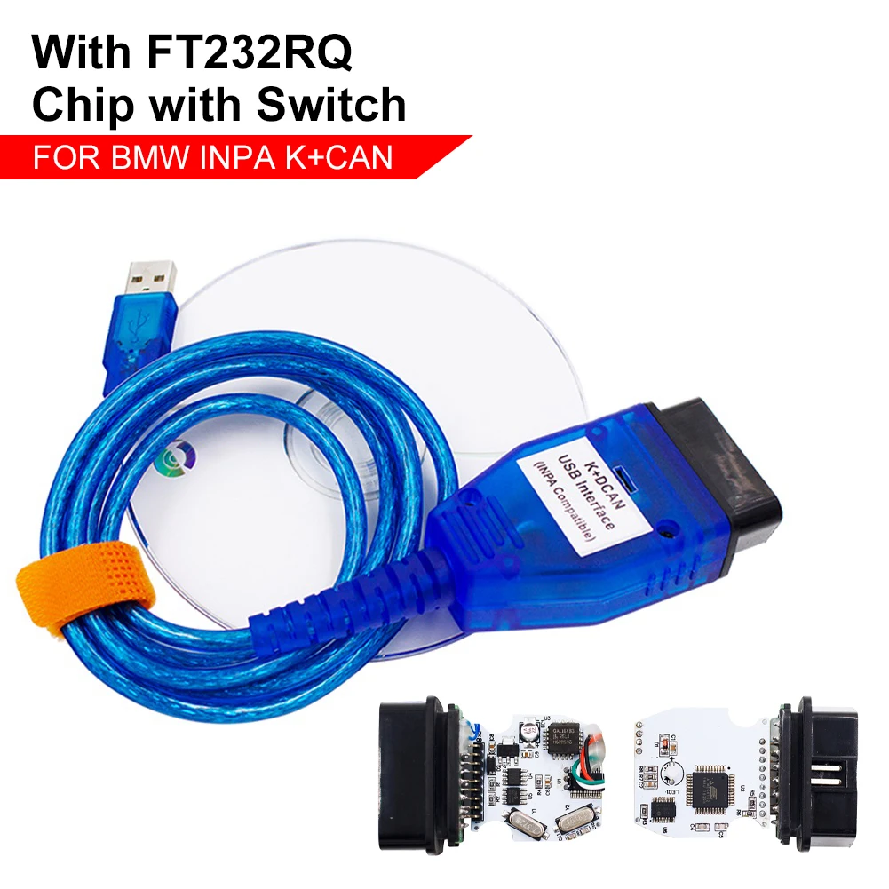 

For BMW INPA DCAN USB Interface With Switch K-line OBD OBD2 Diagnostic Cable INPA K+DCAN K line FTDI for BMW Auto Tool Dropship