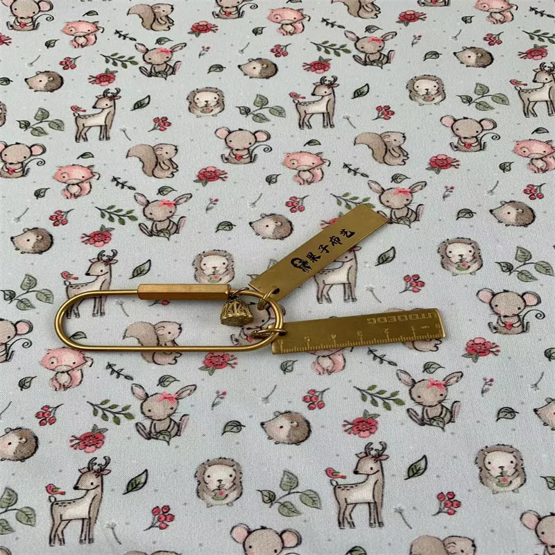 

Cartoon Animals Small Flowers Leaves Print 100% Cotton Fabric for Boy Clothes Hometextile Cushion Cover Backpacks DIY