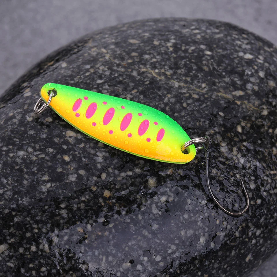 

WALK FISH 5PCS/Lot 4cm 5.3g Fishing Bait Fishing Metal Spoon Lure Bait For Trout Bass Spoons Small Hard Sequins Spinner Spoon