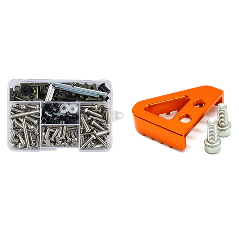 

177PCS Windshield Body Fairing Bolt Screw for KTM Honda with Rear Brake Pedal Step for KTM Duke 125 300 390 990 950