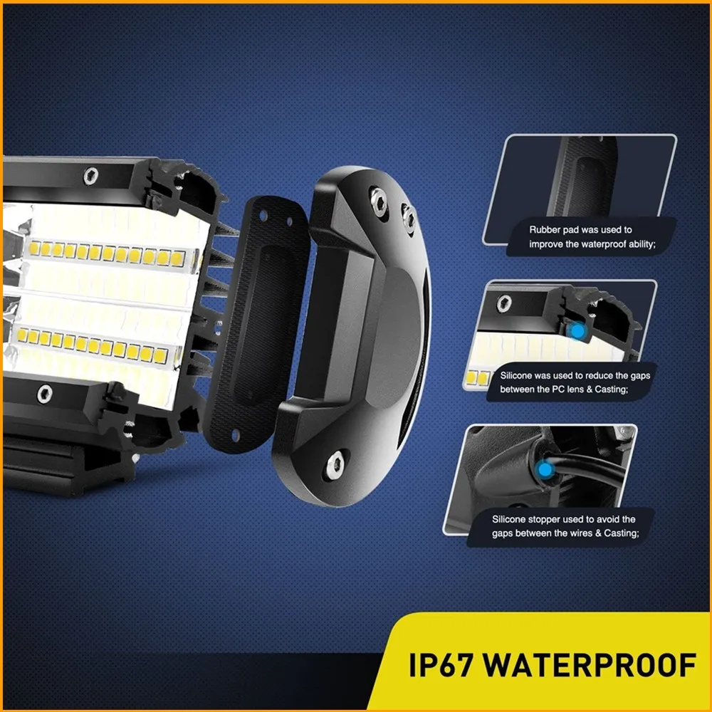 2 предмета белый янтарь 5 дюймов 72 Вт Led внедорожные фары для джипа грузовики ATV UTV