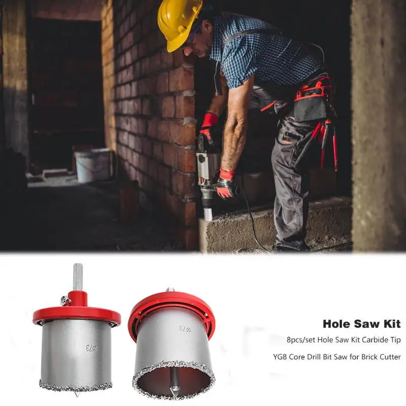 8 шт./компл. кольцевая пила Комплект Твердосплавный Наконечник YG8 бит пустотелого