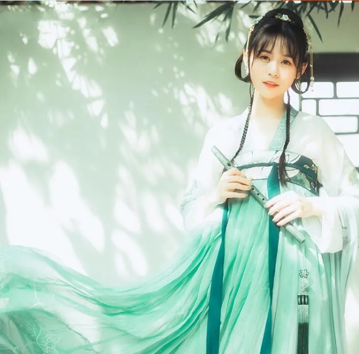 Летний национальный Древний китайский костюм Hanfu для женщин китайская одежда