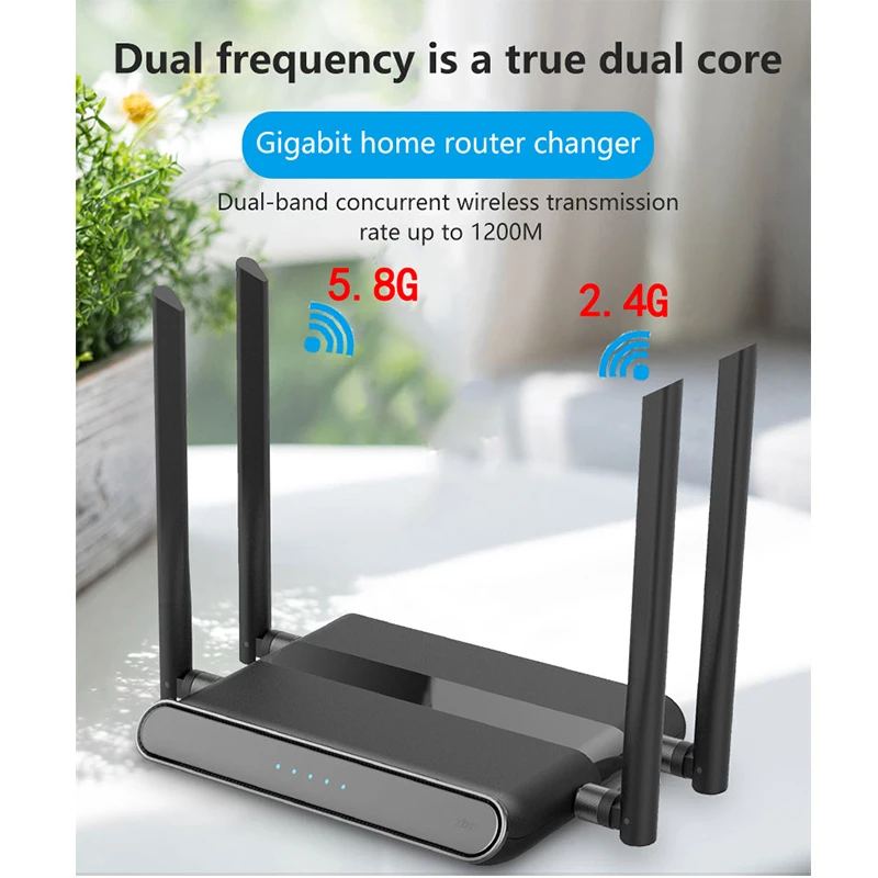 Беспроводной двухдиапазонный Wi Fi роутер Zbt AC1200 Gigibit ретранслятор удлинитель 1000 м 1