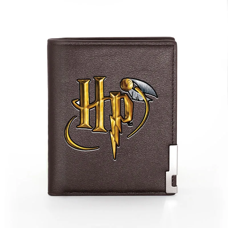 

2021 New Fashion HP Snitch Ball Printing Black Pu Leather Wallet Men Bifold Credit Card Holder Short Purse Male