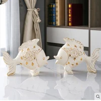 beautiful ceramic lovers fish decoration crafts home office furnishings wedding gifts love mascots
