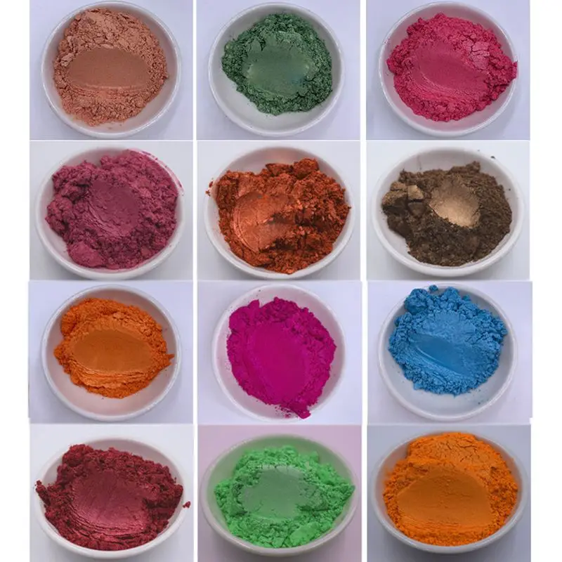 

6 Color Cosmetic Grade Resin Powdered Pigments Natural Mica Mineral Colorant Dye