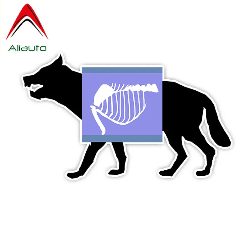 

Автомобильная наклейка Aliauto с животными, костяная рентгеновская пленка, волка, светоотражающая водонепроницаемая ПВХ наклейка для мотоцик...