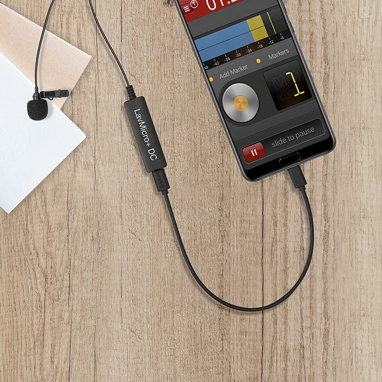 Saramonic LavMicro+ DC качество вещания петличный микрофон с контролем и входным управлением для компьютера тип-c IOS смартфон камера