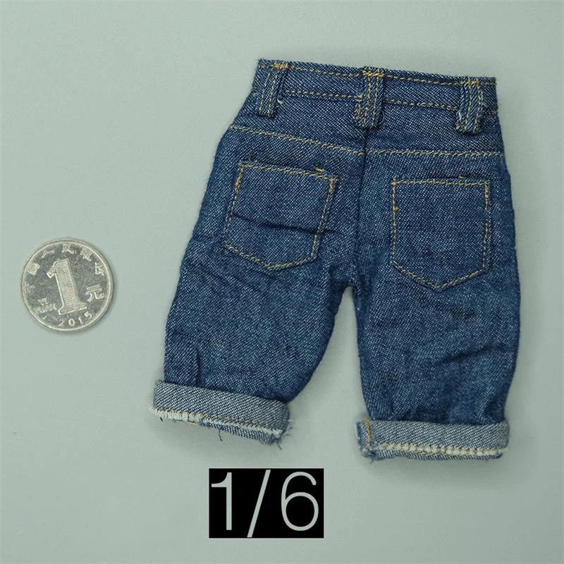 

Hot Sales Scale 1/6 Short Jeans Pants Trousers Casual Wear Can Be Suit For Mostly 12 Inch Soldier Accessories