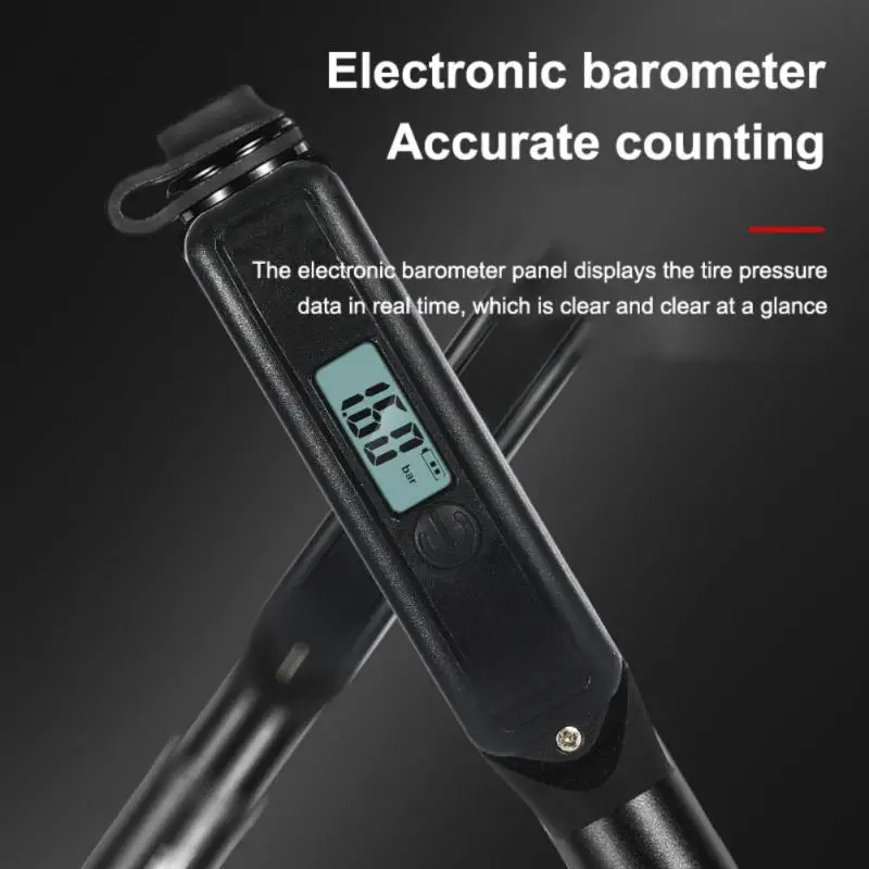 MTB Mountain Bike Pump Electronic Digital Bicycle Pump Cycling Inflator Hand Pump For Bicycle Presta/Schrader Road