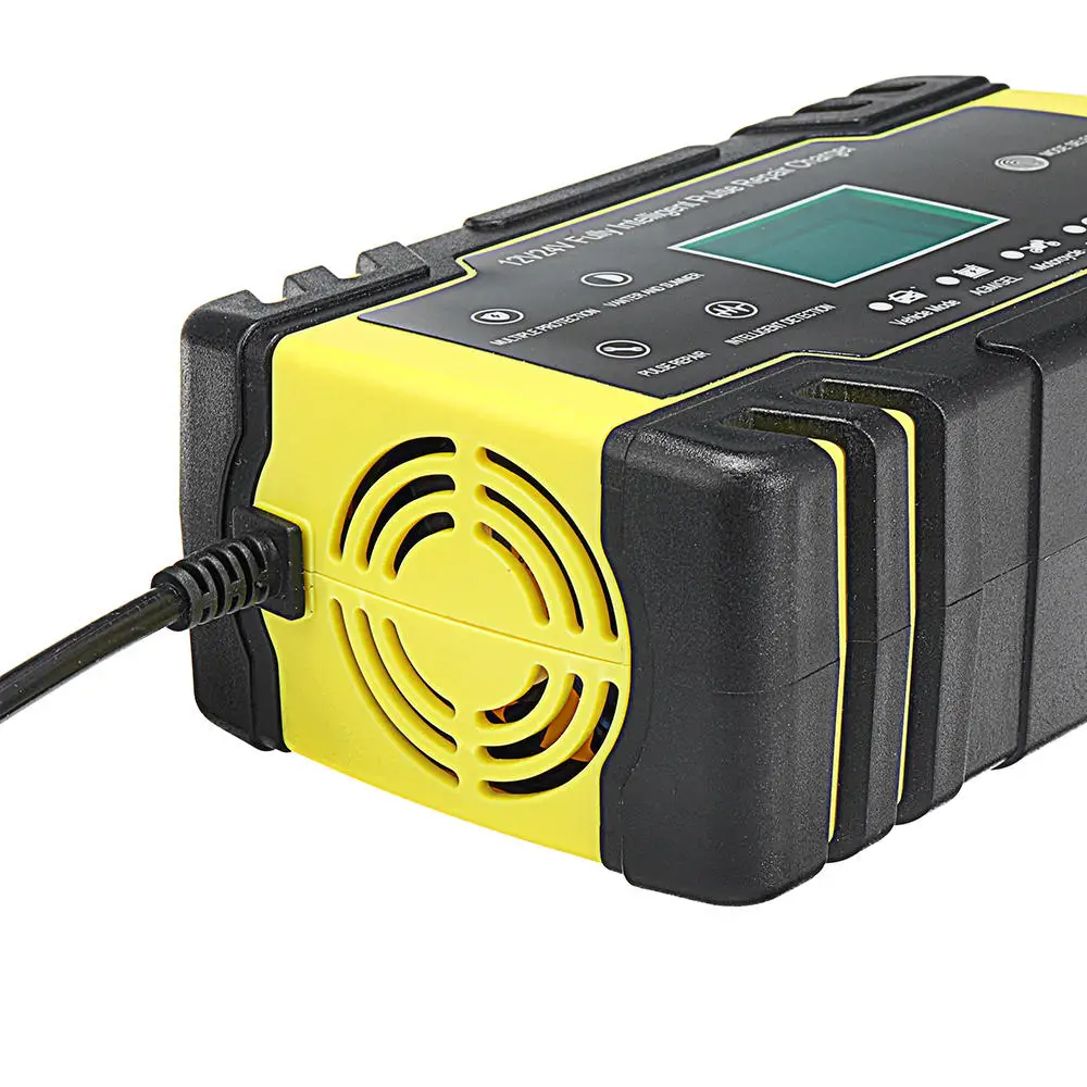 

12/24V 8A/4A Touch Screen Pulse Repair LCD Battery Charger For Car Motorcycle Lead Acid Battery Agm Gel Wet
