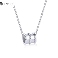 queenkiss nc642 jewelry wholesale fashion lady girl birthday wedding simplicity round 18kt rose gold white gold pendant necklace