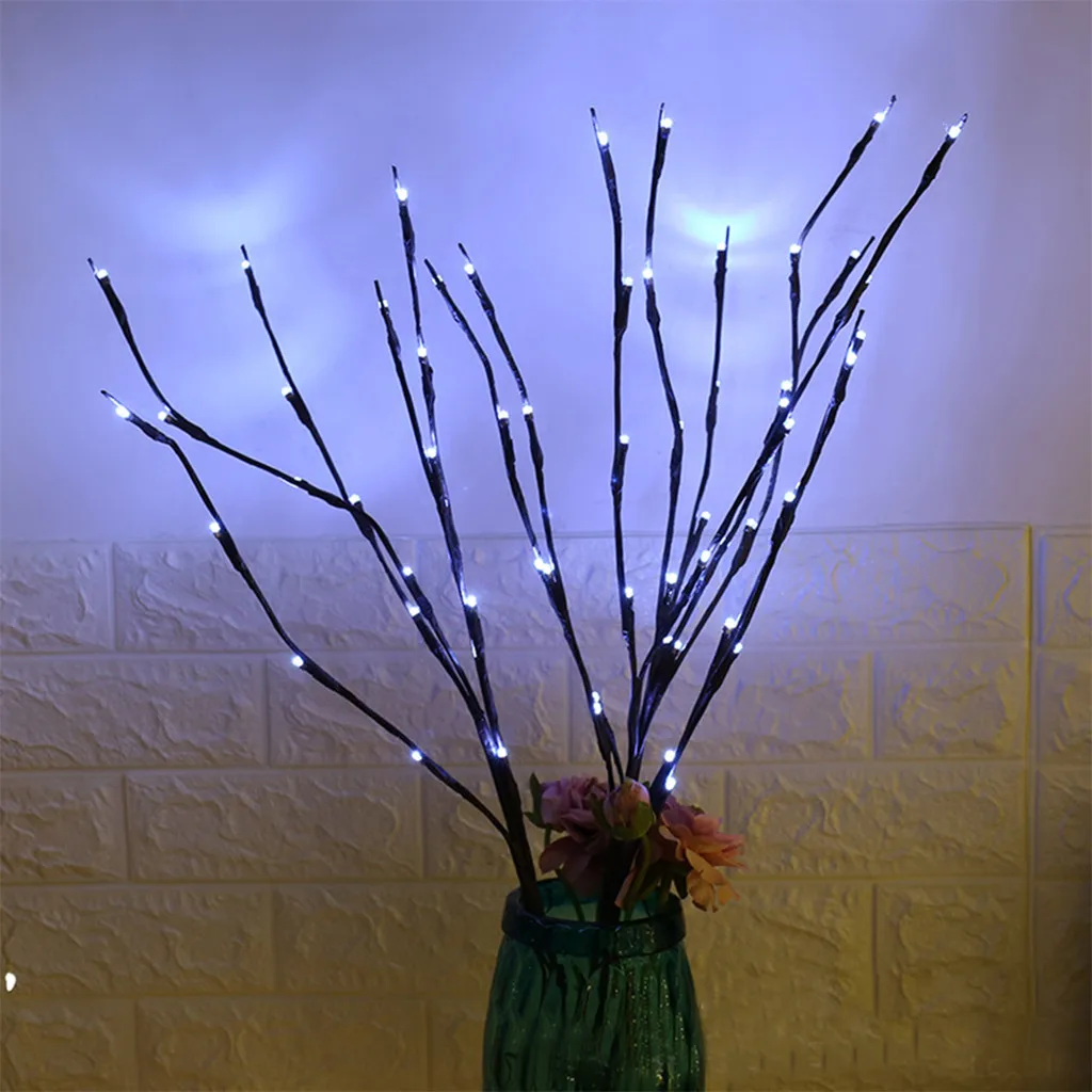 

Теплый светодиодный светильник "Ветка ивы", цветочные огни, 20 лампочек для дома, рождественской вечеринки, сада, Декор, светодиодный светиль...