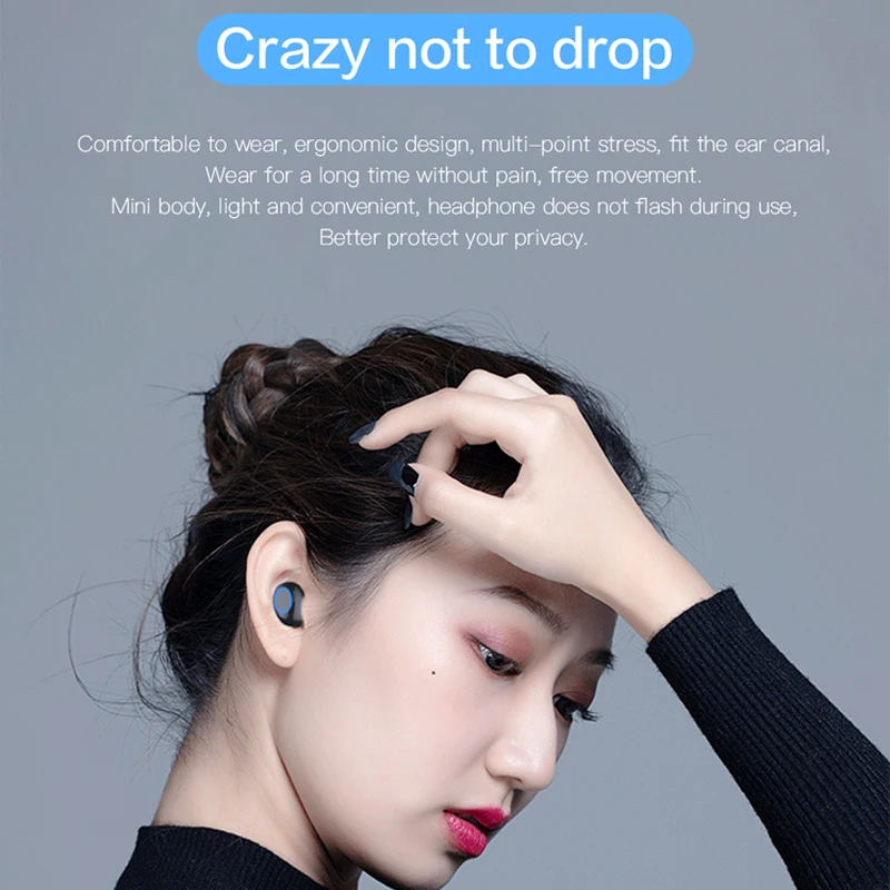Настоящие беспроводные наушники Bluetooth наушники беспроводные наушники TWS беспроводные наушники 5,0 музыкальные спортивные наушники с микрофоном