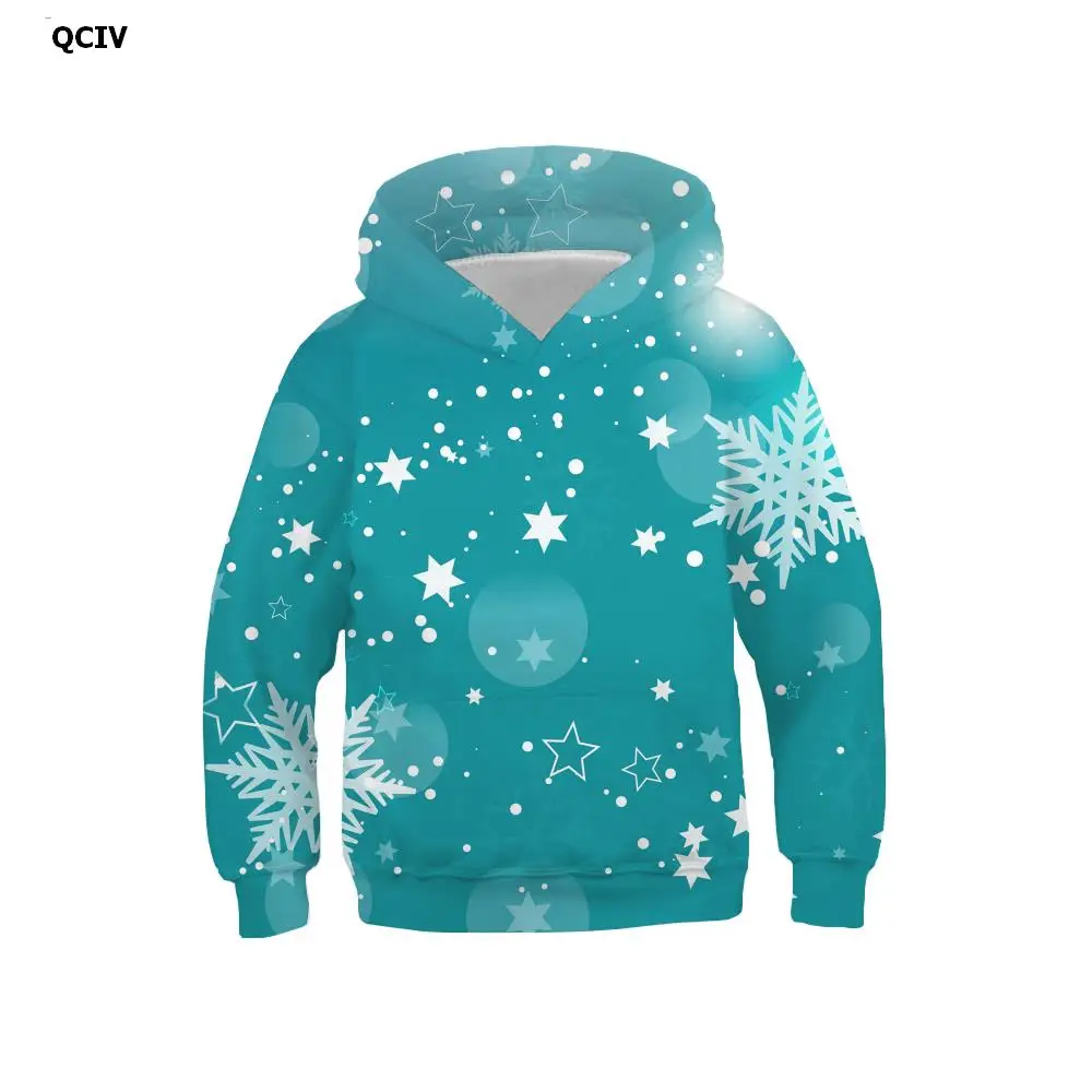 

Брендовая Рождественская Толстовка QCIV, Детская толстовка со снежинками, свитшот с рисунком, унисекс, пуловер в стиле хип-хоп, Новинка