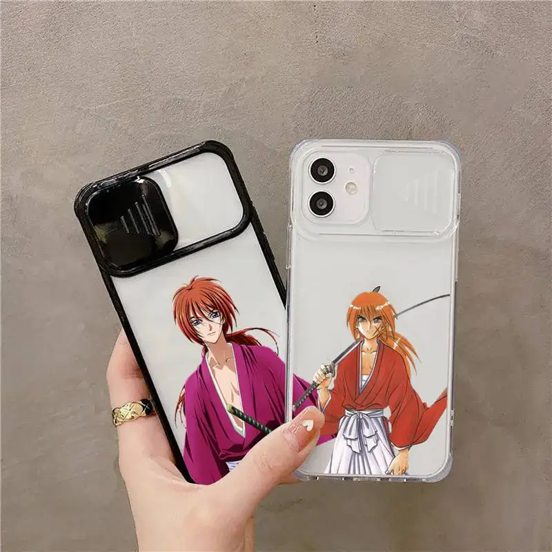 

Rurouni Kenshin anime Phone Case For iPhone 7 8 11 12 X XS XR MINI Pro Max Plus Slide Camera Lens Protection