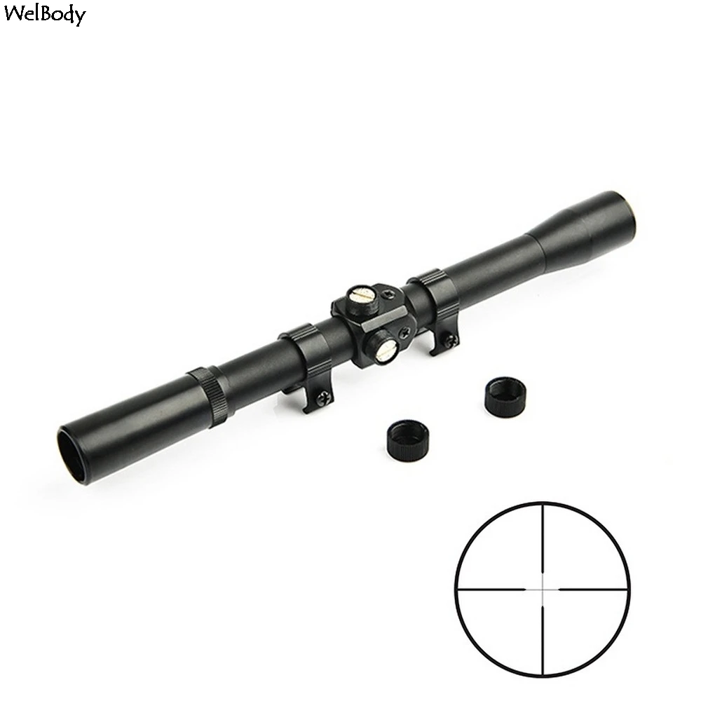 Тактический охотничий прицел 3 в 1 4x20 арбалетная оптика лазерный красную точку 11