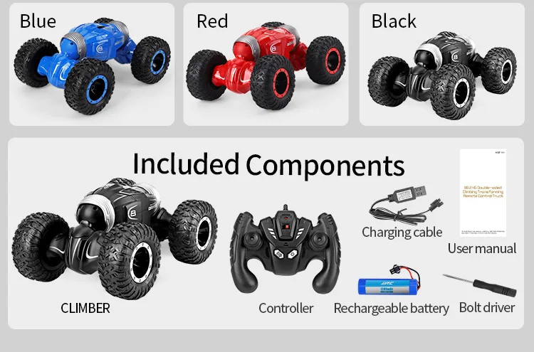 4WD трюк автомобиль игрушки 2,4 г RC автомобиль Твистер двухсторонний флип деформация скалолазание автомобиль сильная мощность открытый RC гоночный автомобиль гусеничный автомобиль