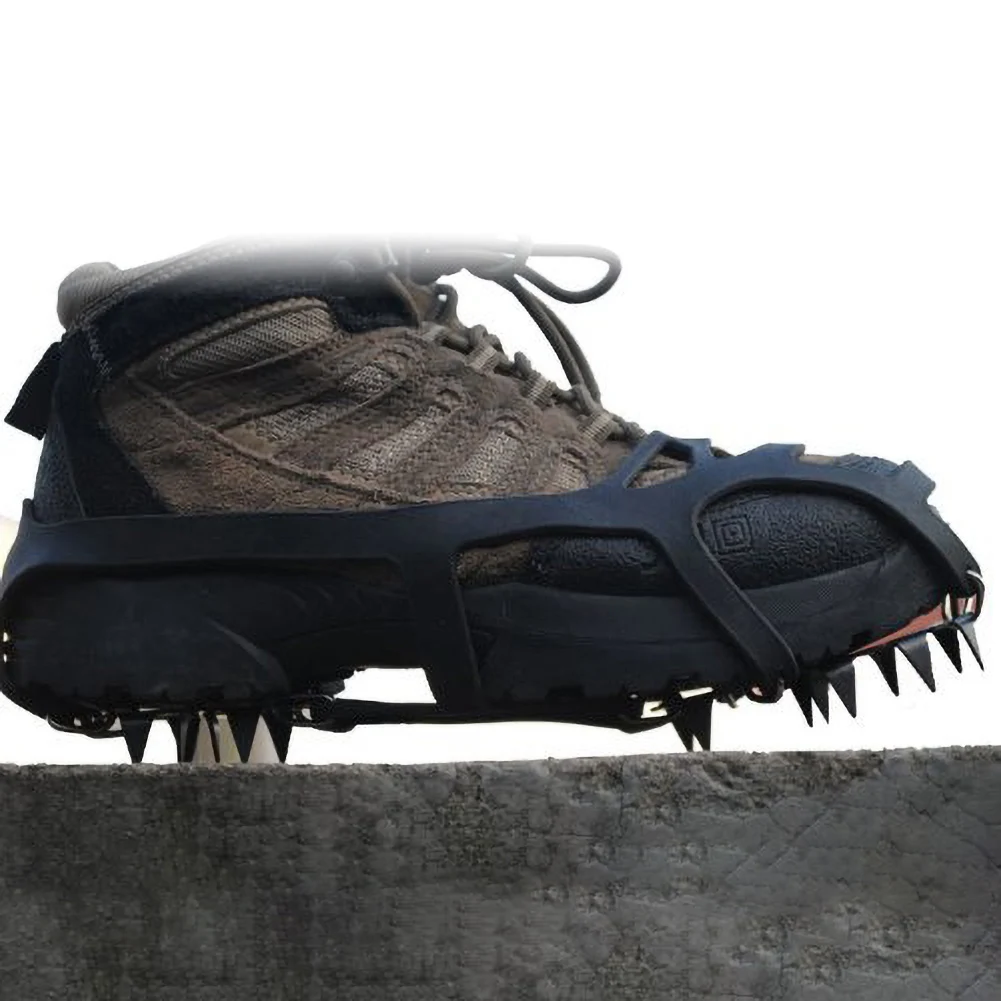 1 Pair 18 Teeth Anti-Slip Ice Snow Shoe Boot Traction Cleat Spikes Crampon Shoes Boots Covers steigeisen шипы для сапог
