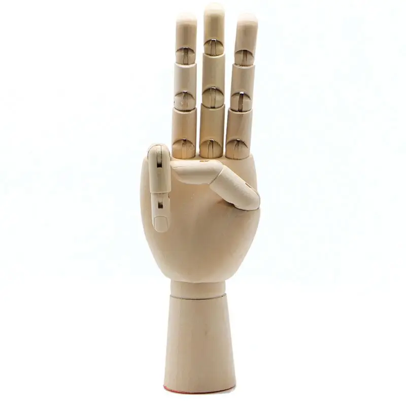 

Right Hand Wooden Model Sketching Drawing Jointed Movable Fingers Mannequin C63C