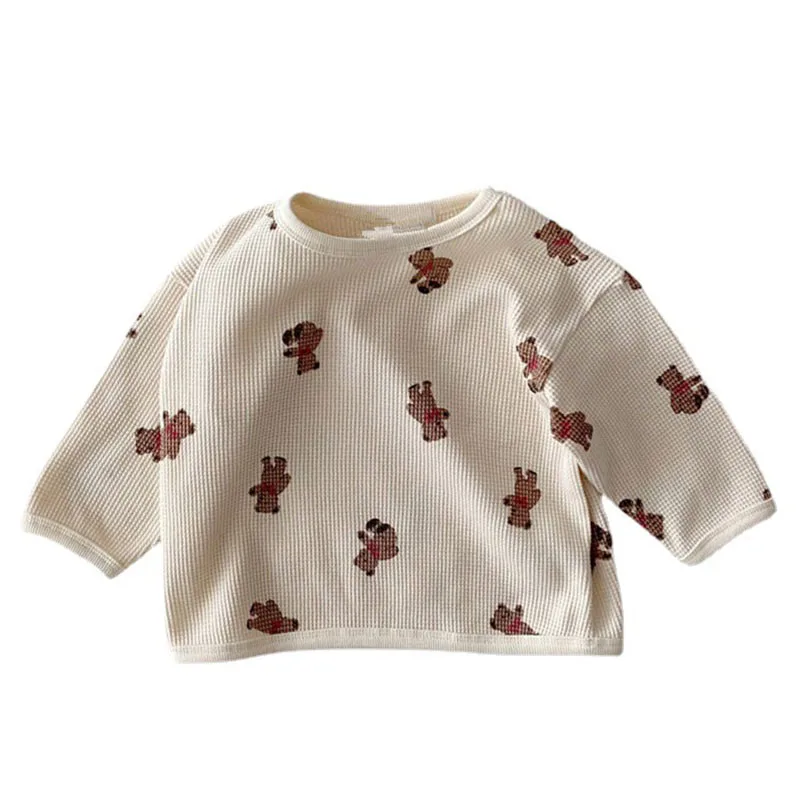 Children's Long Sleeve T-shirt Kids Floral Print Cotton T-shirts  Kid Boys And Girls Tops Shirts Cartoon Children's Tees