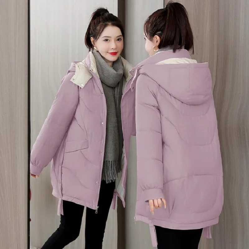 

2021 Winter Women Coats Comfortable Fashion Basic Jacket And Coat Women Casual Long Parkas Hooded Winter Jacket Women