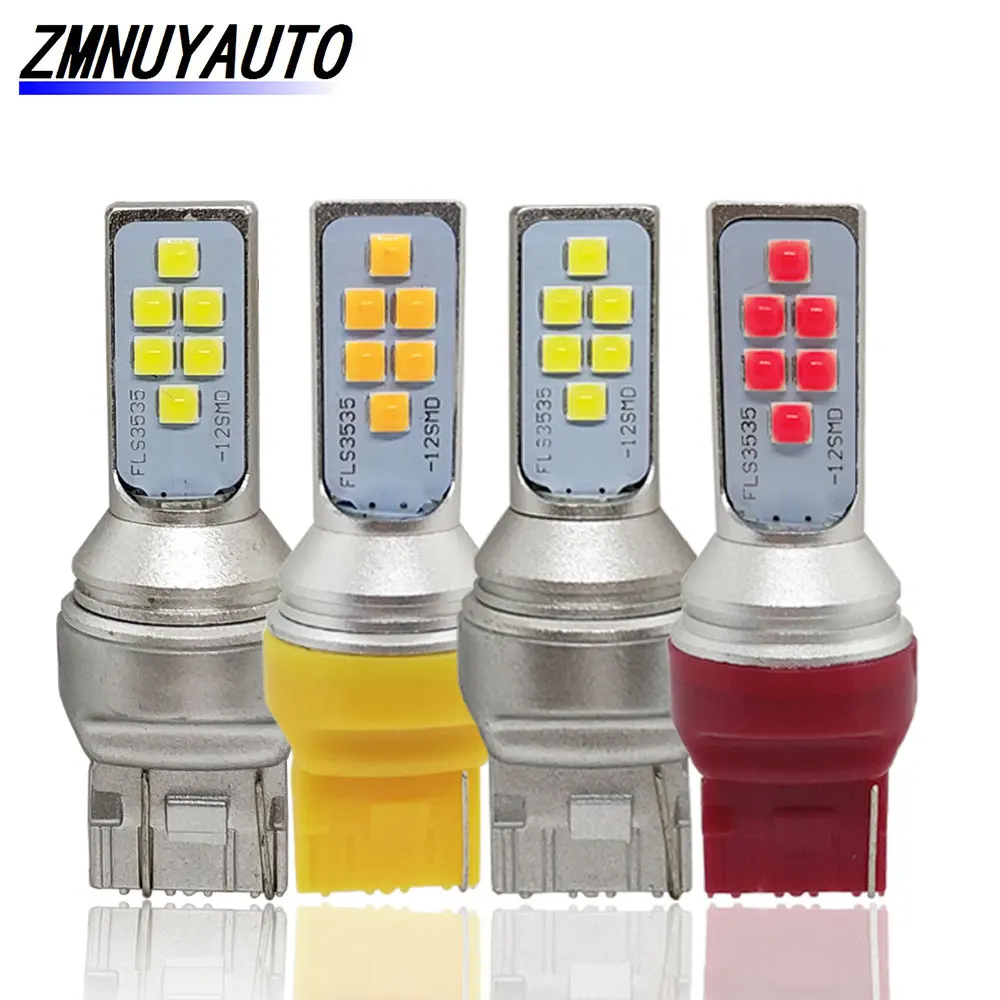 T20 W21W WY21W 7440 7443 светодиодный 12 3535SMD автомобильный указатель поворота 1200Lm W21/5W