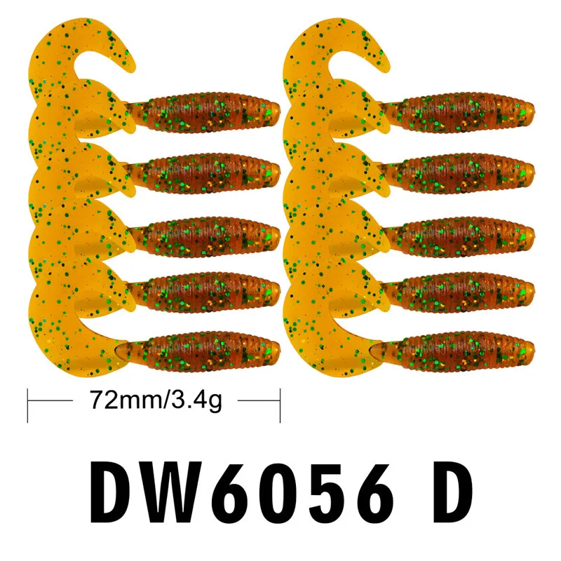 10 шт. мягкие приманки рыболовные 3 4 г 72 мм приманки-воблеры для рыбалки джиг