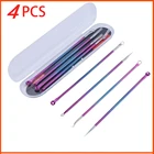 Вакуумный прибор для удаления чёрных точек, прыщей, чёрных точек, из нержавеющей стали, 4 шт.