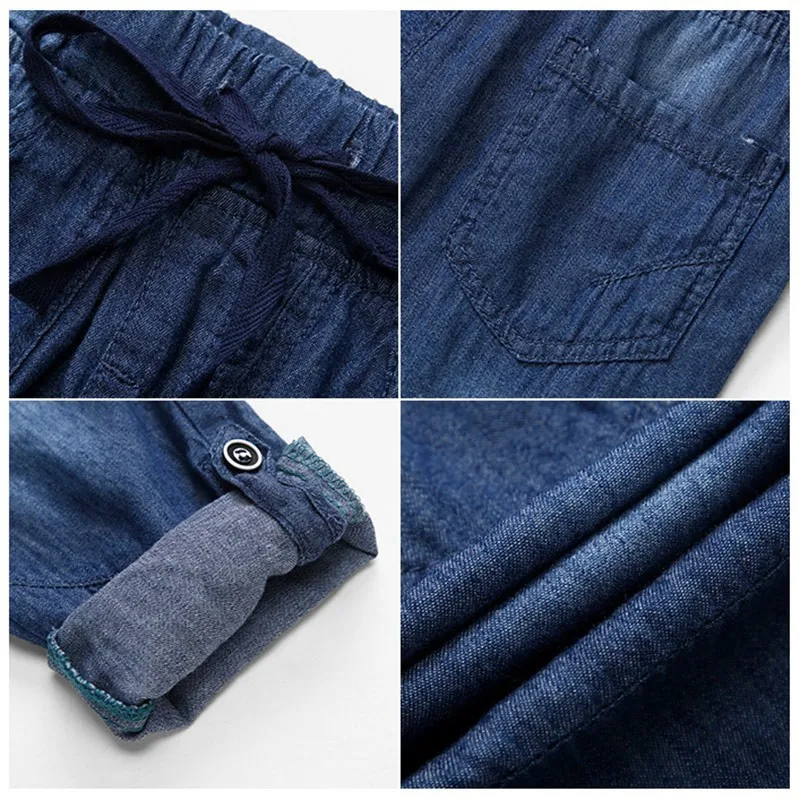 Детские джинсы для мальчиков и девочек стильные штаны весенне-летние хлопковые