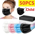 50 шт. маска одноразовая маска для детей ребенок уход за кожей лица маска 3-х слойные одноразовый нетканый материал защиты детей маска для детей
