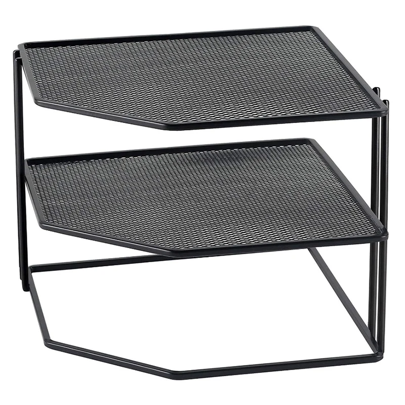 

Ironwork Table Corner Shelf, Multi-Functional Kitchen Spice Three-Layer Shelf, e-Shelf