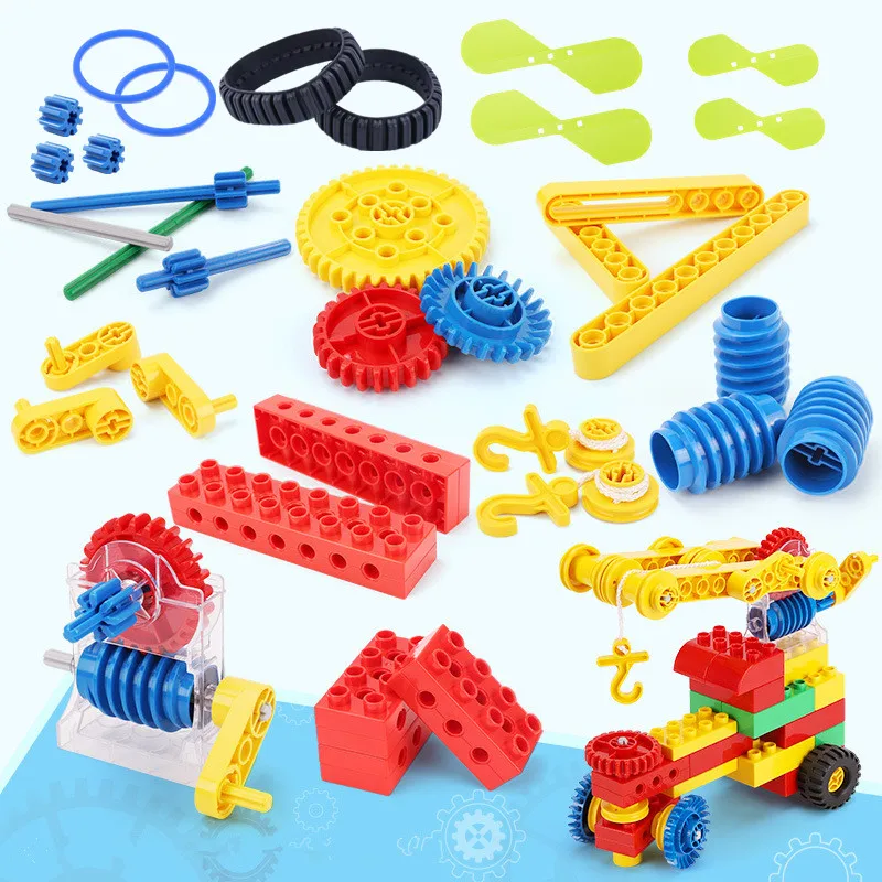 Turbina de engranaje de ingenier&iacute;a de alta tecnolog&iacute;a, piezas de bloques de construcci&oacute;n, juguetes compatibles con STEM para ni&ntilde;os-0